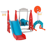 Kids  Slide & Swing Combo with Hoop and Goal