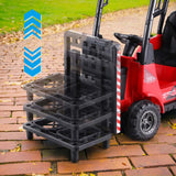 Kids electric forklift loader car with removable pallets, showcasing realistic driving features for hours of fun.