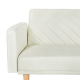 Beige Faux Linen Sofa BedThe Yak Merchant