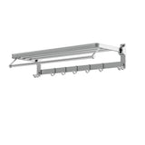 Towel Rail Rack Holder 4 Bars Wall Mounted Aluminium Foldable Hanging The Yak Merchant