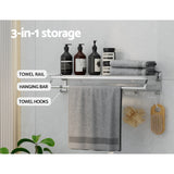 Towel Rail Rack Holder 4 Bars Wall Mounted Aluminium Foldable Hanging The Yak Merchant
