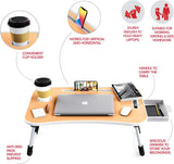 HOME Laptop Bed Desk with Storage and foldable legs for Adults, Kids &The Yak Merchant