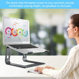 Adjustable Portable Aluminium Laptop Stand Ergonomic Tray Holder CooliThe Yak Merchant