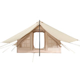 VEVOR Inflatable Tents for Camping, 3-5 Person Easy Setup Blow up Tent with Hand Pump, 300D Oxford 4 Season Glamping Tent with Canopy, Stove Jack, 2 Doors & 2 Mesh Windows (Storage Bag Included)