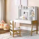 Keezi 2PCS Kids Table and Chairs Set Study Activity Toys Storage Desk The Yak Merchant