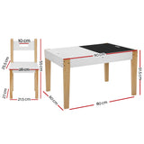 Keezi 3PCS Kids Table and Chairs Set Storage Toys Play Activity Desk CThe Yak Merchant
