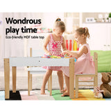 Keezi 3PCS Kids Table and Chairs Set Storage Toys Play Activity Desk CThe Yak Merchant