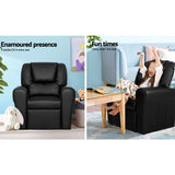 Keezi Kids Recliner Chair PU Leather Sofa Lounge Couch Children ArmchaThe Yak Merchant