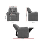 Keezi Kids Recliner Chair Linen Soft Sofa Lounge Couch Children ArmchaThe Yak Merchant