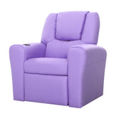 Keezi Kids Recliner Chair Purple PU Leather Sofa Lounge Couch ChildrenThe Yak Merchant