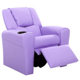 Keezi Kids Recliner Chair Purple PU Leather Sofa Lounge Couch ChildrenThe Yak Merchant