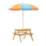 Keezi Kids Outdoor Table and Chairs Picnic Bench Umbrella Set Water SaThe Yak Merchant