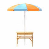 Keezi Kids Outdoor Table and Chairs Picnic Bench Umbrella Set Water SaThe Yak Merchant