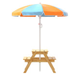 Keezi Kids Outdoor Table and Chairs Picnic Bench Umbrella Set Water SaThe Yak Merchant