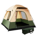 Weisshorn Family Camping Tent 4 Person Hiking Beach Tents GreenThe Yak Merchant