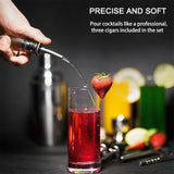 Steel Shaker Cocktail Bar Set Kit with 13 Pieces Bar UtensilsThe Yak Merchant