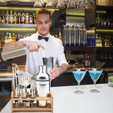 Steel Shaker Cocktail Bar Set Kit with 13 Pieces Bar UtensilsThe Yak Merchant