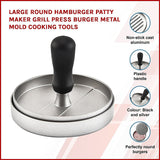 Large Round Hamburger Patty Maker Grill Press Burger Metal Mold CookinThe Yak Merchant