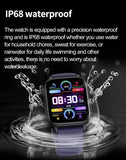 ET570 Bluetooth smartwatch with IP68 waterproof features, suitable for exercise and everyday use.