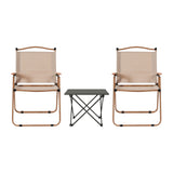 Weisshorn 3pc Camping Table Chair Set Outdoor Folding Aluminium Portable Picnic