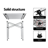 Weisshorn 3pc Camping Table Chair Set Outdoor Folding Aluminium Portable Picnic