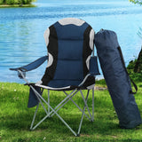 Camping Folding Chair Set of 2 – Lightweight Portable Outdoor Chairs, Navy