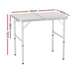 Adjustable 90CM Folding Camping Table – Portable Outdoor Picnic Table