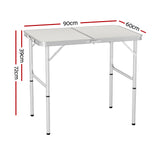 Adjustable 90CM Folding Camping Table – Portable Outdoor Picnic Table