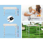 Adjustable 90CM Folding Camping Table – Portable Outdoor Picnic Table