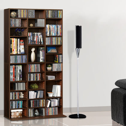 Artiss Bookshelf CD Storage Rack - BERT Walnut