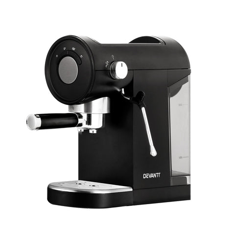 20-Bar Espresso Coffee Machine – Black Café-Style Maker