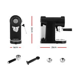 20-Bar Espresso Coffee Machine – Black Café-Style Maker