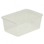1000ML FREEZER GRADE Rectangle Plastic Takeaway Food Container 500/Carton