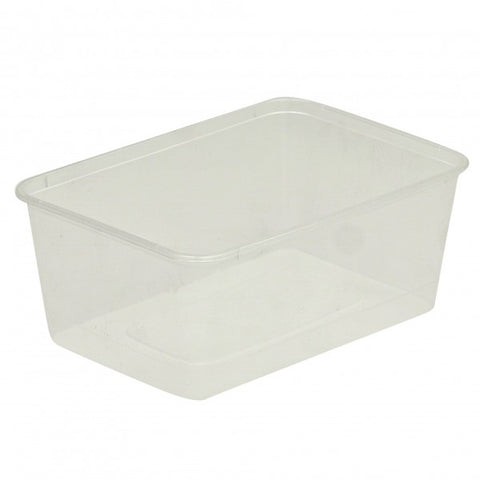1000ML FREEZER GRADE Rectangle Plastic Takeaway Food Container 500/Carton