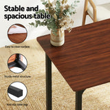 Artiss Dining Table and Chairs Set of 4 Storage Bench Kitchen Furniture Walnut