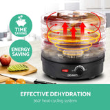 5 Tray Food Dehydrator – Fruit, Vegetable & Jerky Dryer with Adjustable Temperature