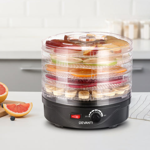 5 Tray Food Dehydrator – Fruit, Vegetable & Jerky Dryer with Adjustable Temperature