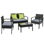 Gardeon Outdoor Sofa Set Wicker Lounge Setting Table and Chairs Patio The Yak Merchant