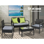 Gardeon Outdoor Sofa Set Wicker Lounge Setting Table and Chairs Patio The Yak Merchant