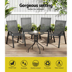 Gardeon 5PC Bistro Set Outdoor Table and Chairs Stackable Outdoor FurnThe Yak Merchant