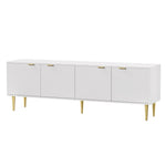 White 180cm TV Stand & Entertainment Unit with Storage