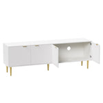 White 180cm TV Stand & Entertainment Unit with Storage
