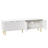 White 180cm TV Stand & Entertainment Unit with Storage