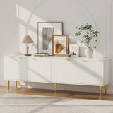 White 180cm TV Stand & Entertainment Unit with Storage