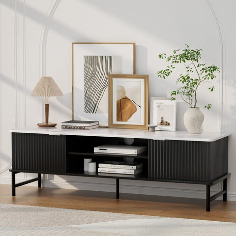 Modern TV Cabinet Entertainment Unit with Storage – 140cm