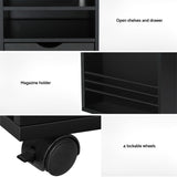 Bedside Table with USB Charging & LED Adjustable Laptop Tray
