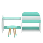 Kids Bookshelf 2 In 1 Table Chair Set Bookcase Toys Shelves Children Organiser