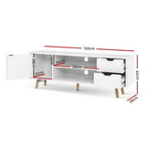 White Larin 120cm TV Cabinet & Entertainment Unit