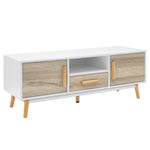 Gino Series 120cm TV Cabinet – Contemporary White Wood Entertainment Unit