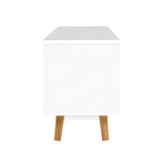 Gino Series 120cm TV Cabinet – Contemporary White Wood Entertainment Unit